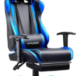 altasgaming Gaming Chair Black Friday Deal GTRACING Gaming Chair with Footrest (Navy Blue)