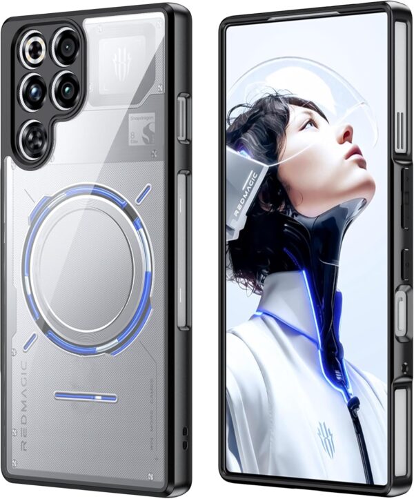 Nubia Red Magic 11 Pro/11 Pro+ Case,high qualit,PC Material，Scratch Resistant,Anti-Skid-Black