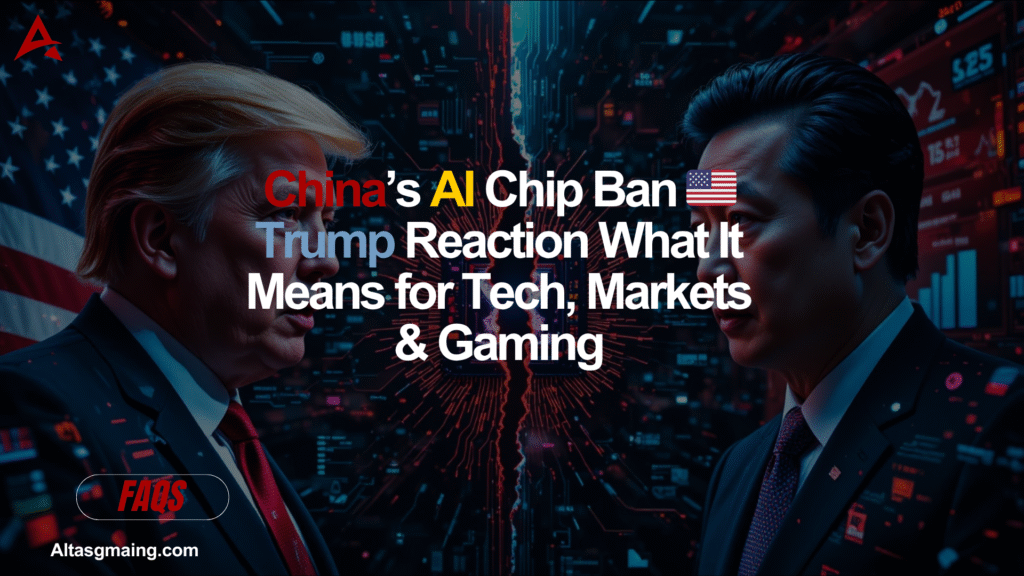 China’s AI Chip Ban 🇺🇸 Trump Reaction What It Means for Tech, Markets & Gaming