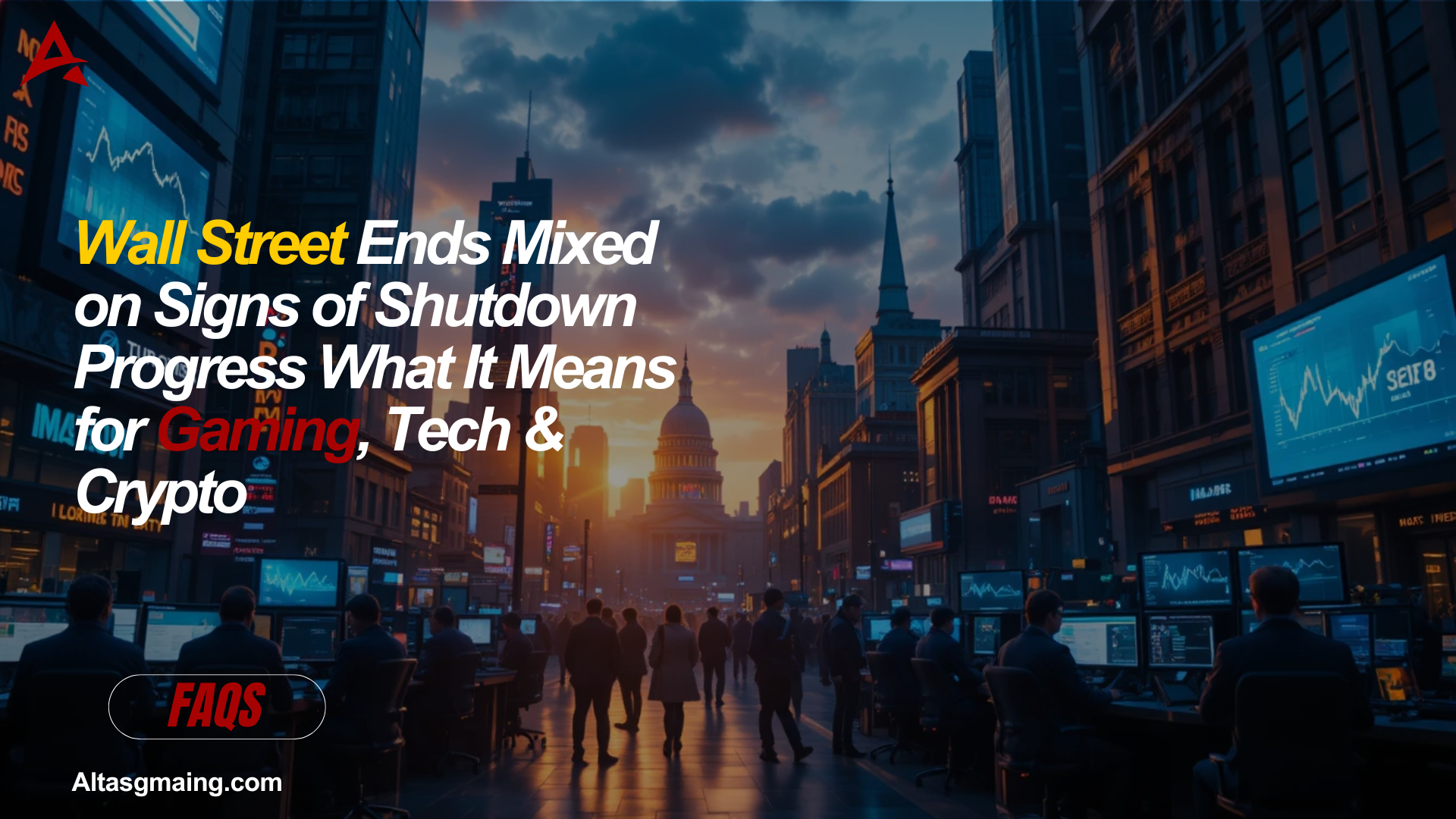 Wall Street Ends Mixed on Signs of Shutdown Progress What It Means for Gaming, Tech & Crypto