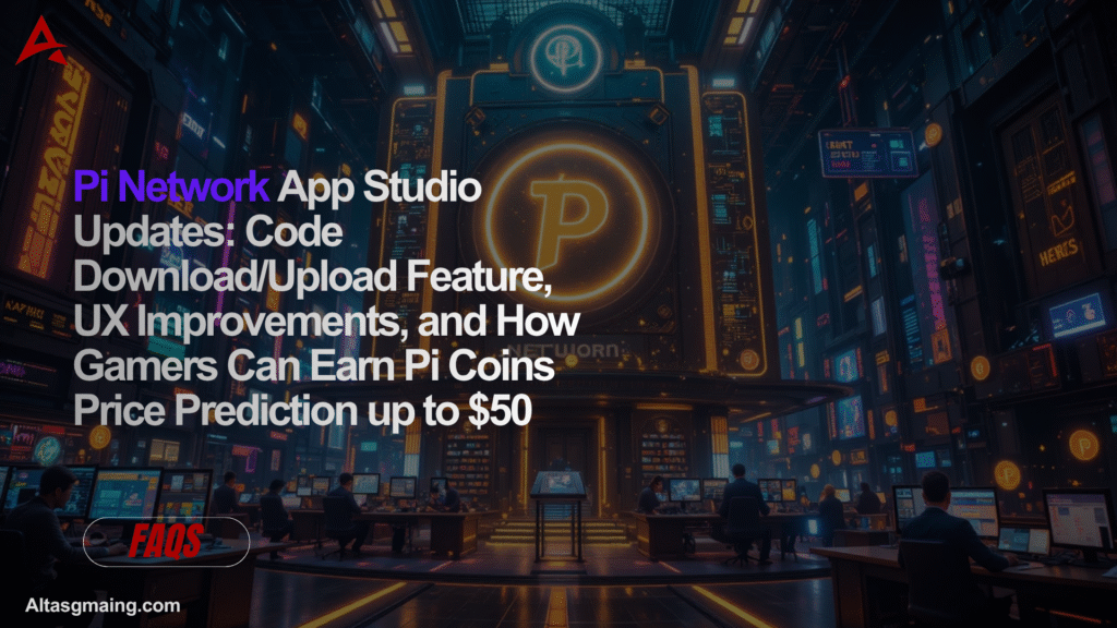 Pi Network App Studio Updates: Code Download/Upload Feature, UX Improvements, and How Gamers Can Earn Pi Coins Price Prediction up to $50