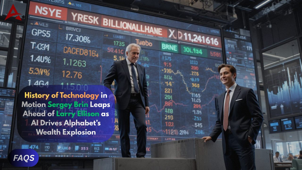 History of Technology in Motion Sergey Brin Leaps Ahead of Larry Ellison as AI Drives Alphabet’s Wealth Explosion