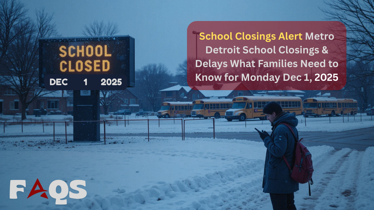 School Closings Alert Metro Detroit School Closings & Delays What Families Need to Know for Monday Dec 1, 2025