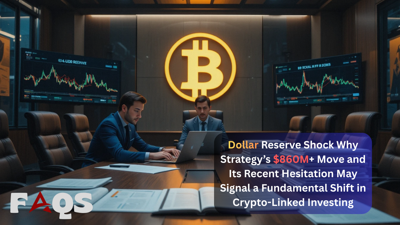 Dollar Reserve Shock Why Strategy’s $860M+ Move and Its Recent Hesitation May Signal a Fundamental Shift in Crypto-Linked Investing