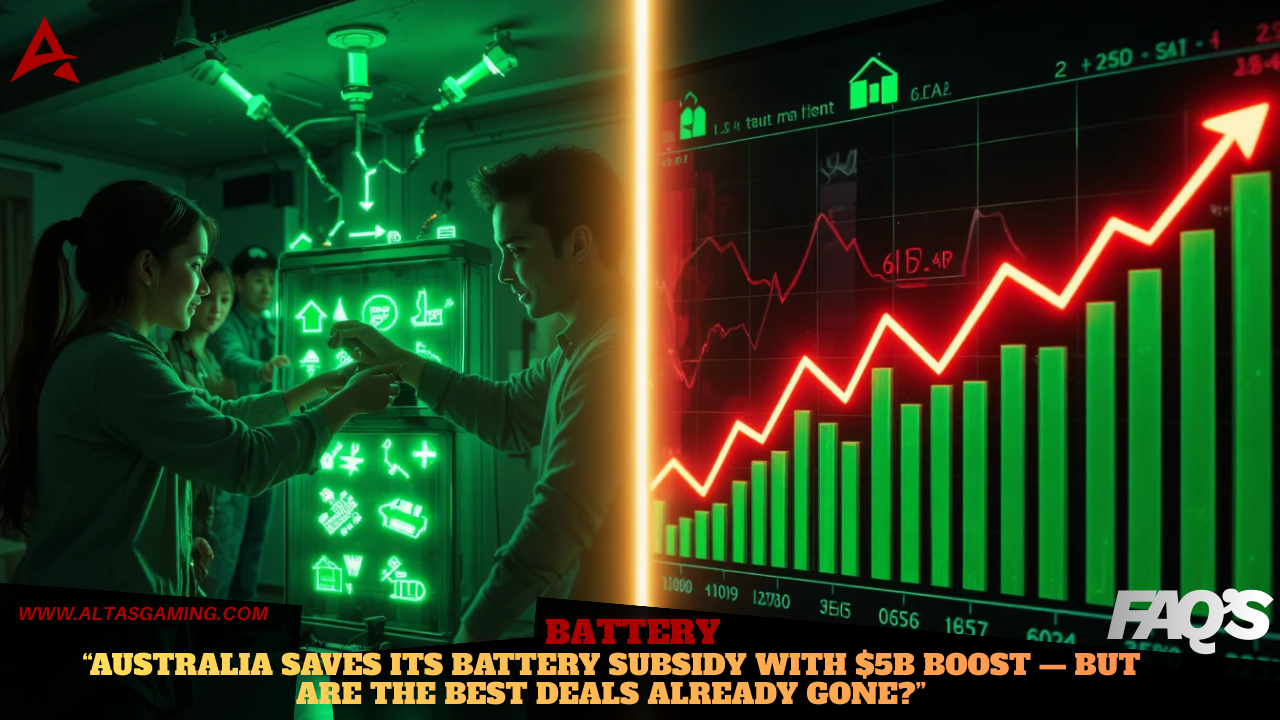 Battery Boom or Budget Blowout? Australia’s $5B Subsidy Reset Sparks Hope and Alarm