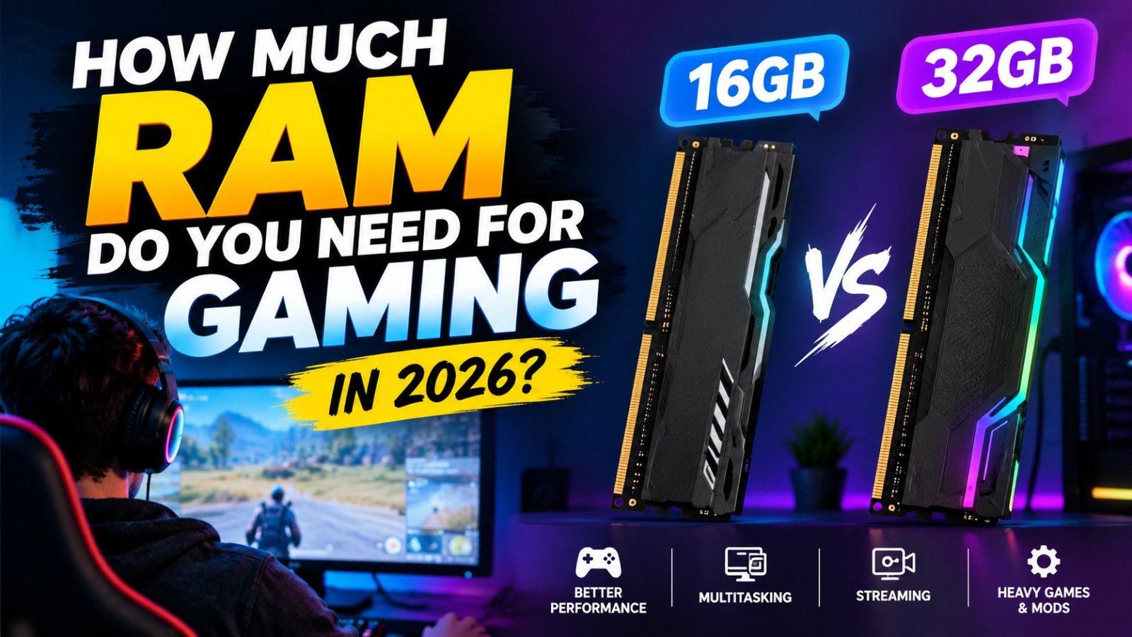 How Much RAM Do You Need for Gaming? 16GB vs 32GB