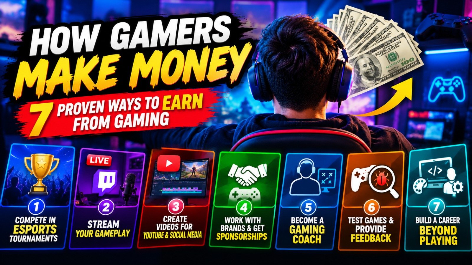 How Gamers Make Money: 7 Proven Ways to Earn From Gaming