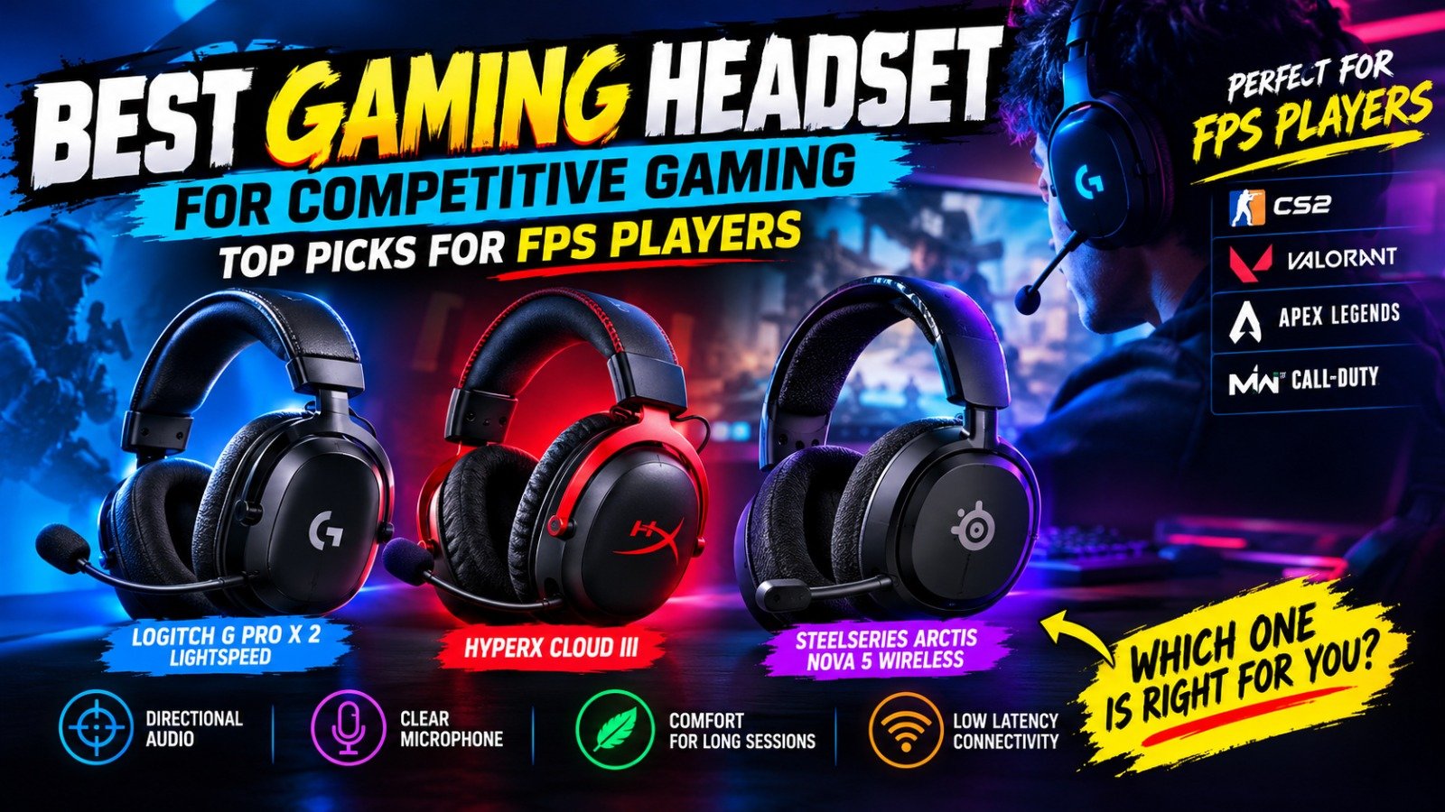 Best Gaming Headset for Competitive Gaming: Top Picks for FPS Players