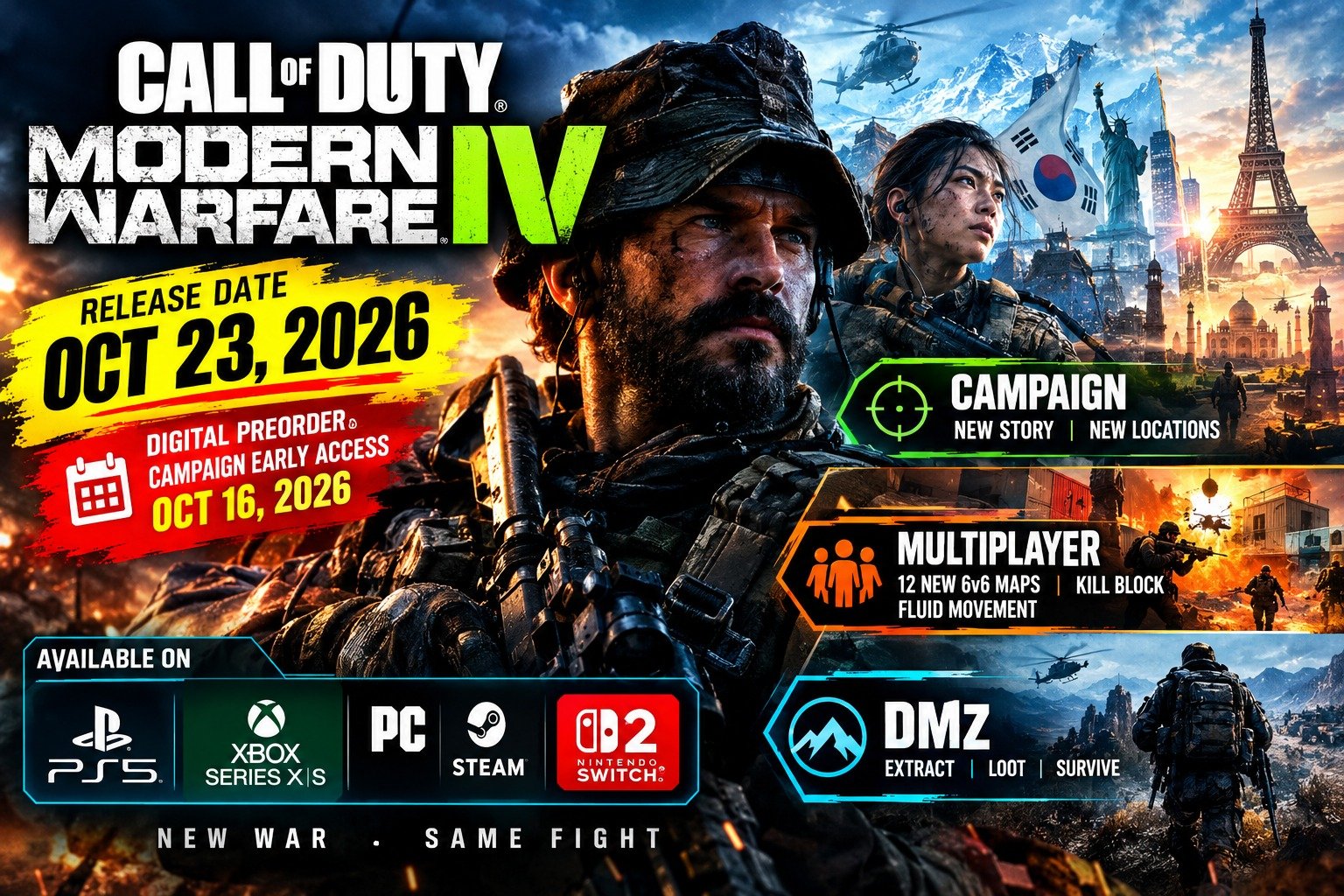 Call of Duty Modern Warfare 4: Release Date, Platforms, Campaign and Multiplayer