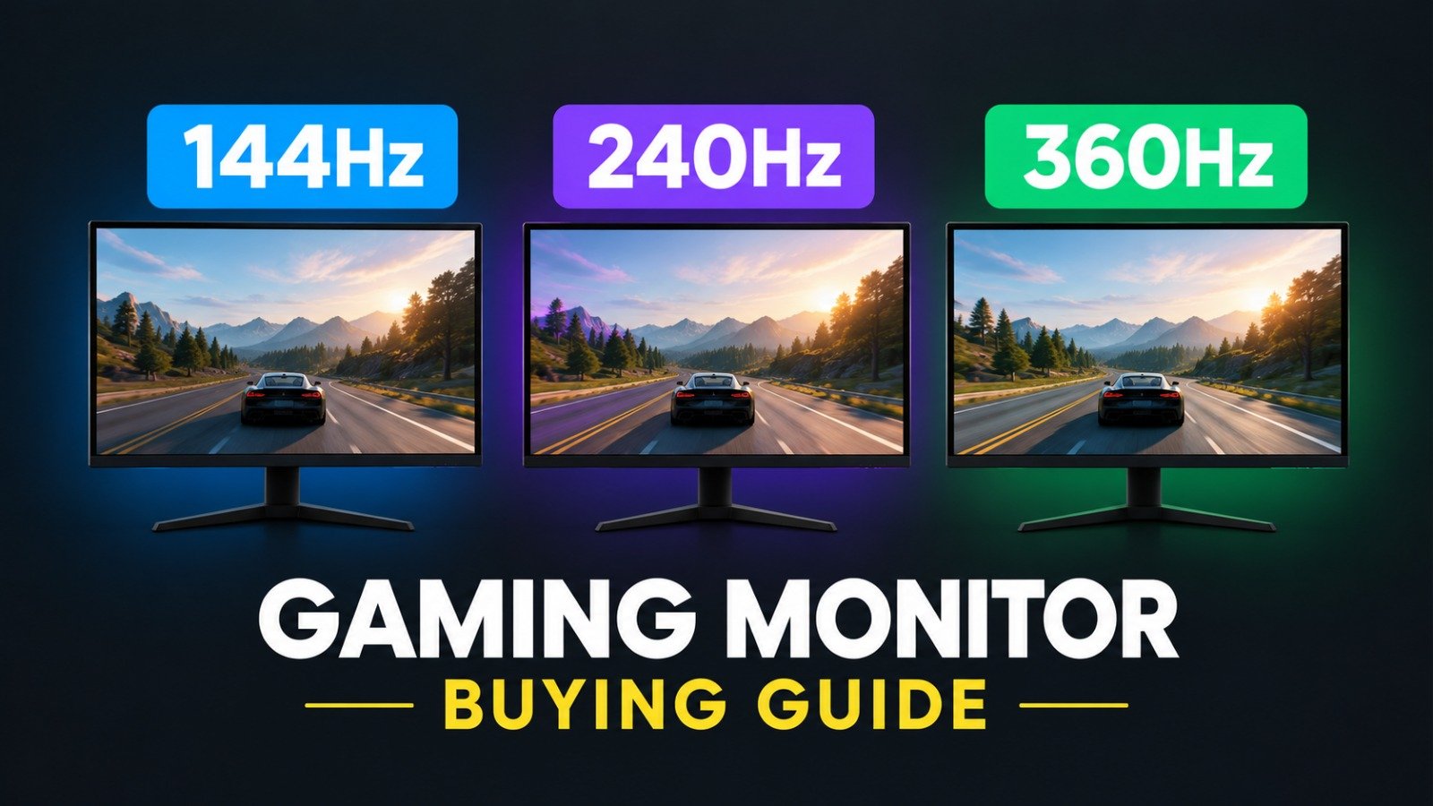 Gaming Monitor Buying Guide: 144Hz vs 240Hz vs 360Hz Explained