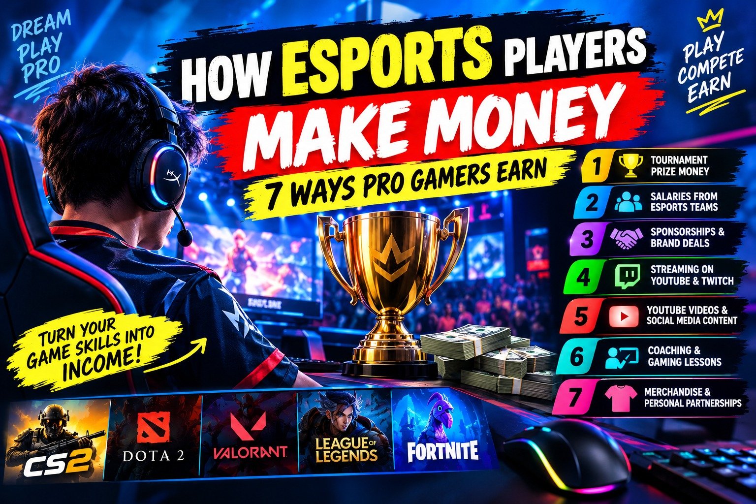 How Esports Players Make Money: 7 Ways Pro Gamers Earn
