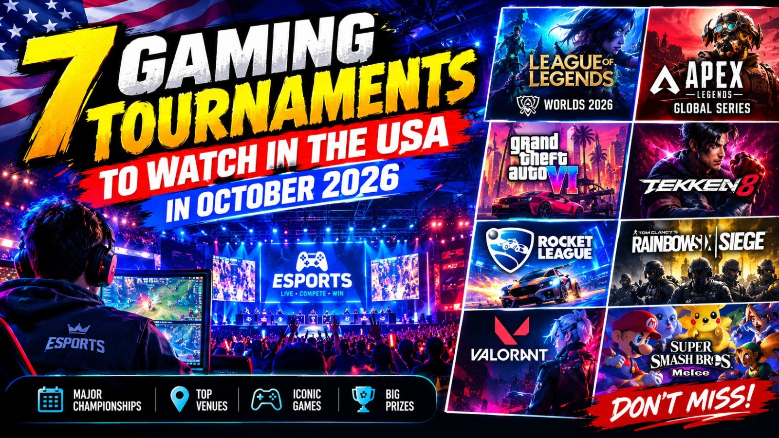 7 Gaming Tournaments to Watch in the USA in October 2026